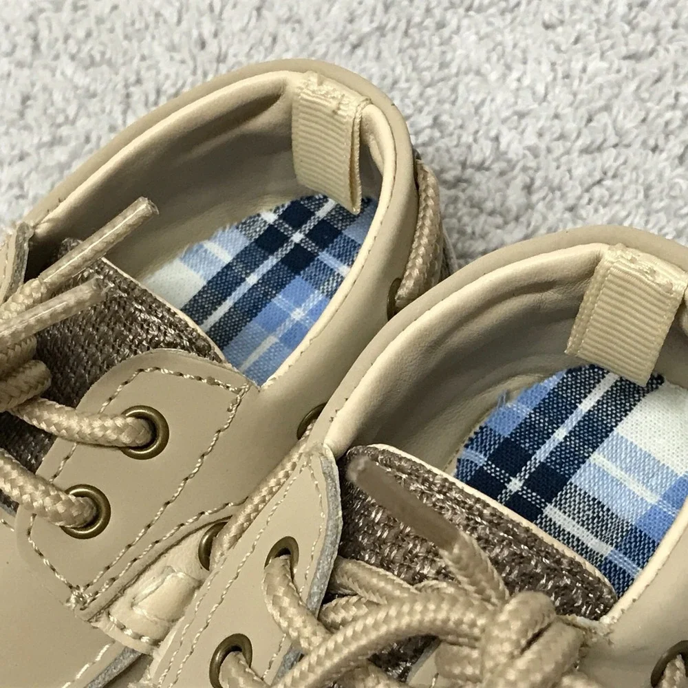 Baby Deer by Trimfoot Co 4114 Tan Boat Deck Shoe Infant Size 1 Leather Upper